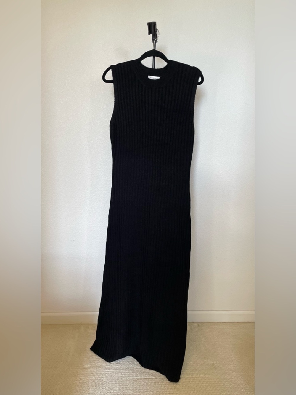 Topshop Sleeveless Ribbed Knit Sweater Dress